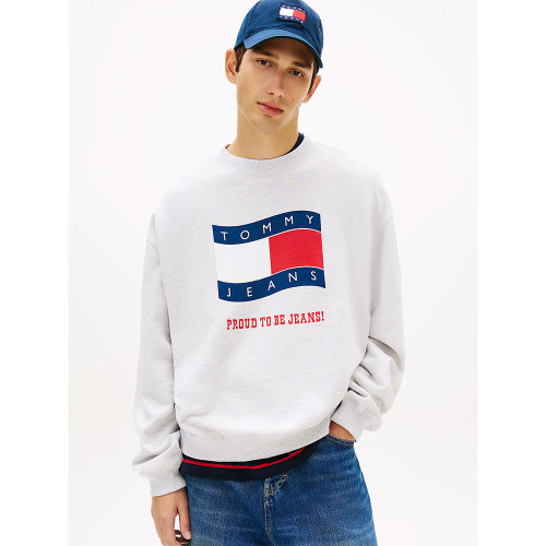 Tommy Hilfiger Ανδρικό φούτερ 90s Wavy Flag Terry Crew Neck Sweatshirt